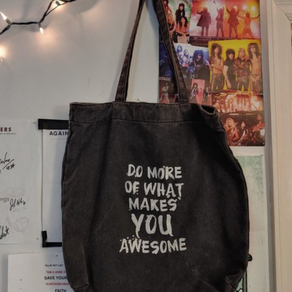 Inspirational quote bag